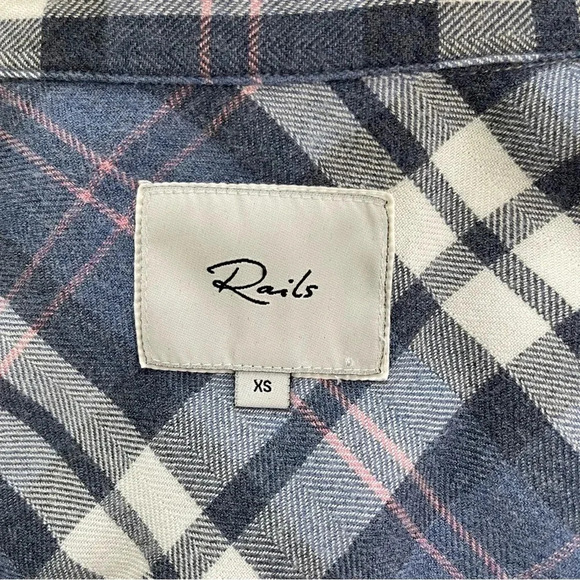 Rails Hunter Plaid Shirt Navy Candy White - Picture 9 of 12